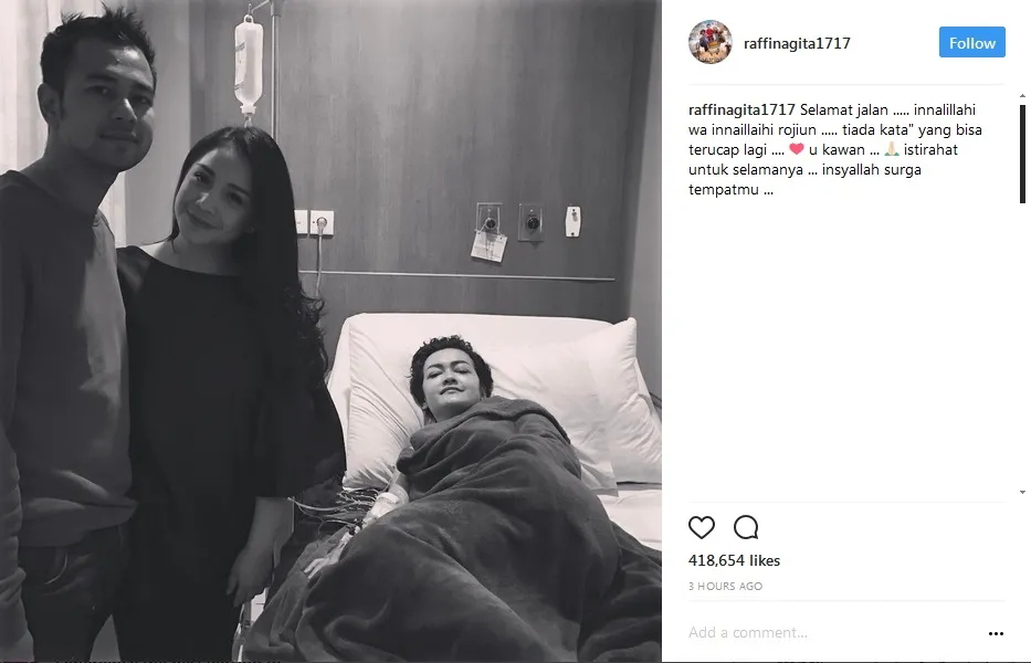 Raffi Ahmad dan Nagita Slavina kompak mengucapkan bela sungkawa melalui akun instagram © instagram.com/raffinagita1717/nagitaslavina0288