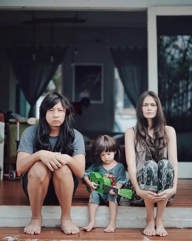 Ringgo, Bjorka, dan Sabai kompak pakai wig ?nstagram.com/ringgoagus