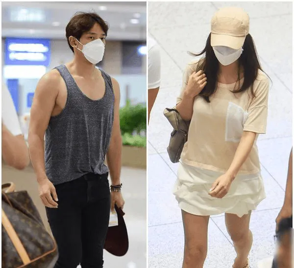 Style airport Rain dan Kim Tae Hee yang dianggap netizen nggak banget. ©koreaboo.com