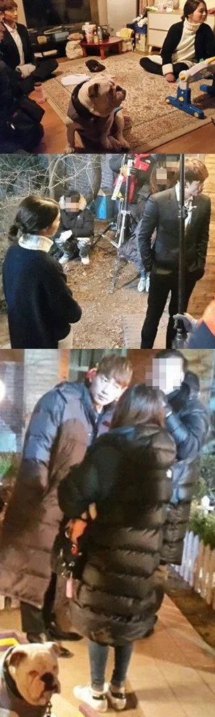 Rain dan Lee Min Jung di lokasi syuting Please Come Back, Mister. ©nate.com
