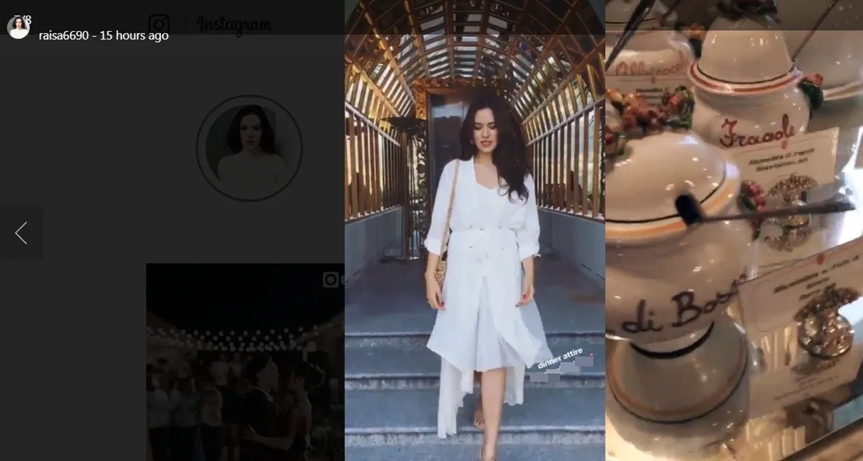 Raisa cantik sebelum dinner ©instagram/raisa6690