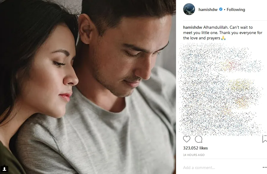 Hamish Daud tak sabar jumpa buah hatinya ©instagram/hamishdw