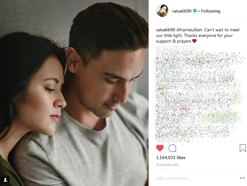 Raisa berterima kasih kepada semua yang sudah mendoakannya ©instagram/raisa6690