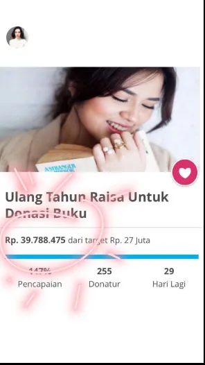 Raisa seneng donasi buku yang digalangnya mendapat respon positif. © Instagram/raisa6690