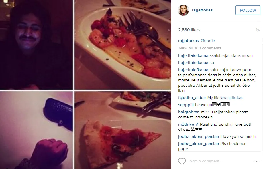 Rajat Tokas ajak istrinya makan malam romantis. ©instagram/rajjatokas