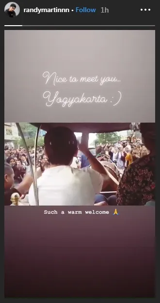 Randy Martin di Jogja © Instagram.com/randymartinnn