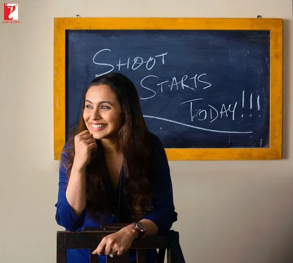 Rani Mukherjee sudah mulai syuting HICHKI ©twitter/yrf