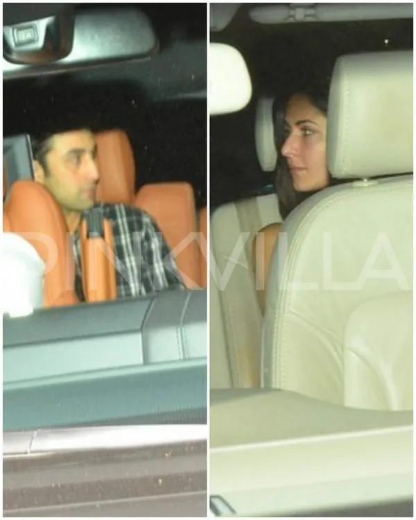 Ranbir dan Katrina saat meninggalkan pesta, Minggu malam (3/4) © pinkvilla.com