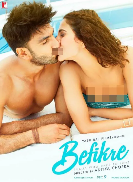Ranveer Singh cium Vaani Kapoor 11 kali di trailer BEFIKRE ©pinkvilla