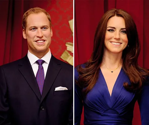 Patung lilin William dan Kate @ dailymail.co.uk