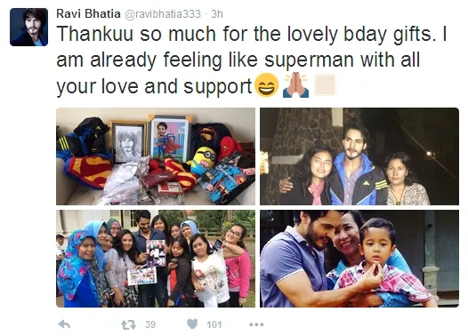 Ravi Bhatia bahagia karena dapat banyak kado dari fans. ©twitter/ravibhatia