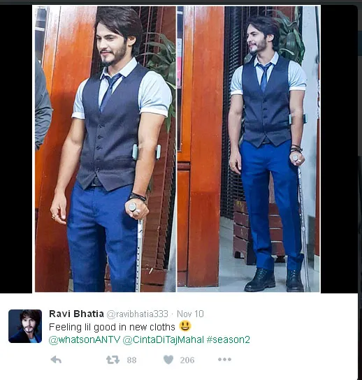 Ravi Bhatia merasa lebih baik saat mendapatkan outfit baru di lokasi syuting © Twitter.com/ravibhatia333