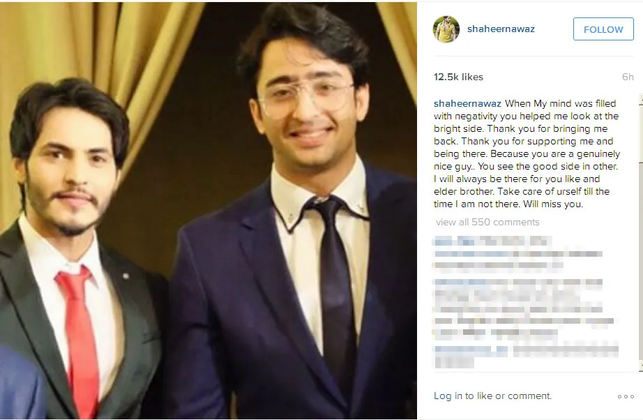Ravi Bhatia dan Shaheer saling puji di Instagram © Instagram.com/Shaheernawaz