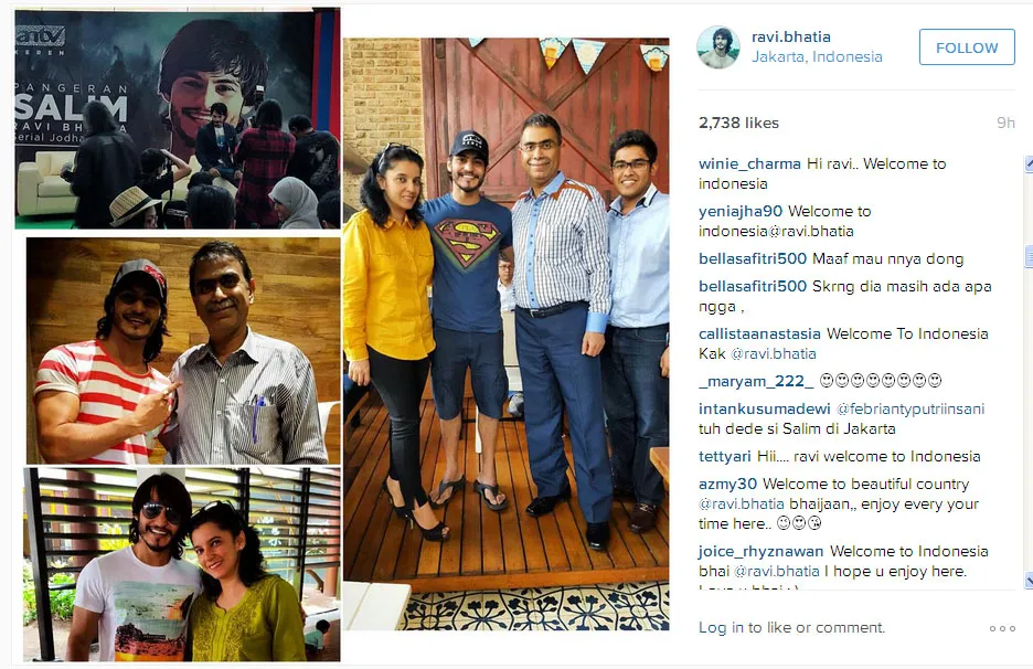 Ravi Bhatia menikmati jadwalnya yang padat di Jakarta © Instagram.com/ravi.bhatia