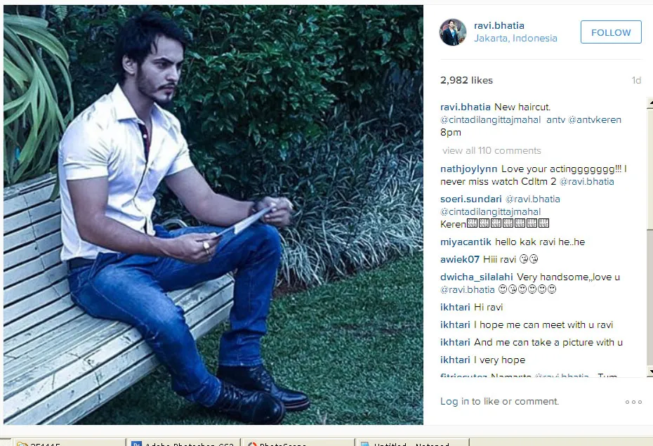 Ravi Bhatia makin ganteng dengan gaya rambut barunya © Instagram.com/ravi.bhatia