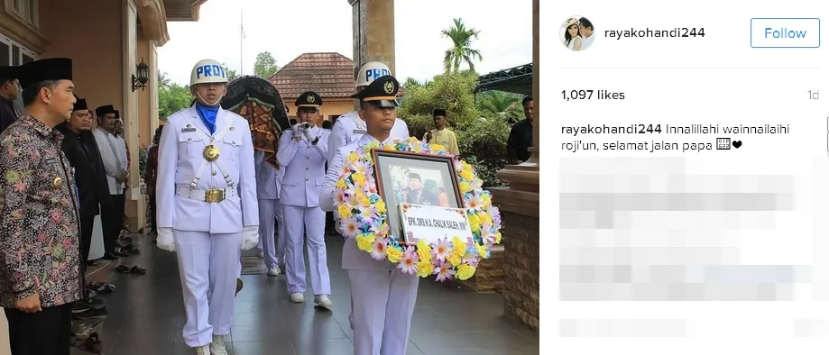 Ayah mertua Raya Kohandi meninggal dunia ©instagram/rayakohandi244