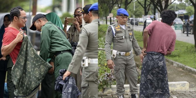 Salah satu bentuk penegakan syariat Islam di Aceh ©AFP PHOTO/CHAIDEER MAHYUDDIN