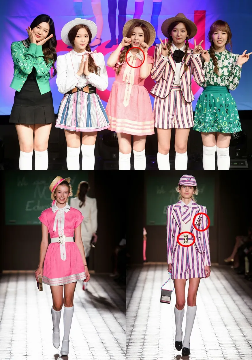 Baju Red Velvet bukan hasil plagiat, namun memang rancangan Olympia La-Ten. ©kfashionista.com