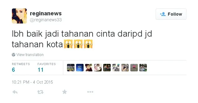 Inikah sindiran pedas dari Regina untuk Farhat? twitter.com/reginanews33