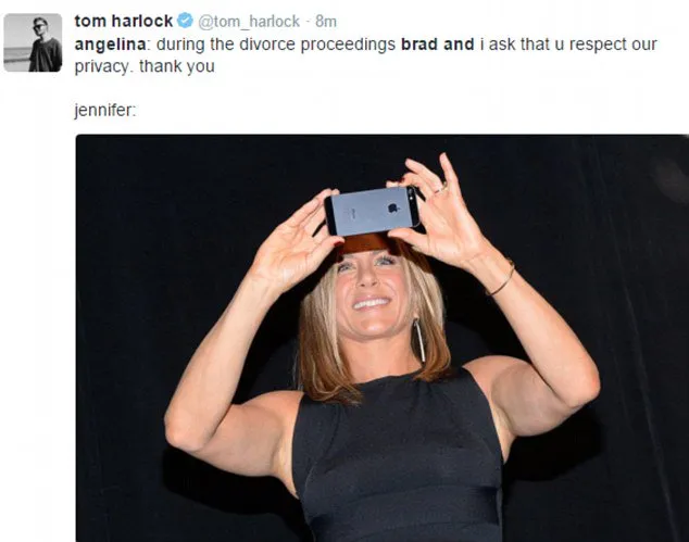 Brad Pitt - Angelina Jolie cerai, meme Jennifer Aniston ramai di Twitter © twitter.com/DailyMailCeleb