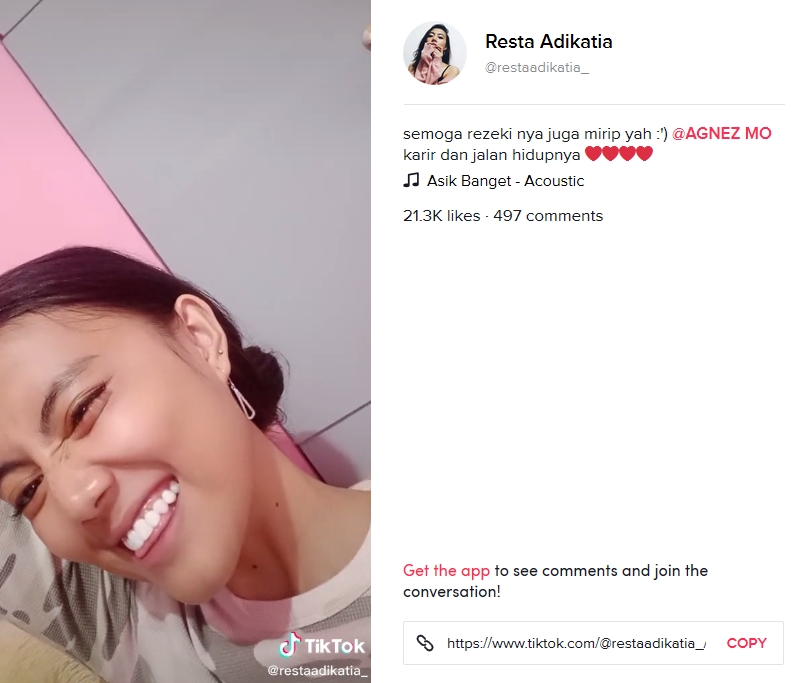 Potret Cantik Resta Adikatia Seleb Tik Tok Yang Viral Karena