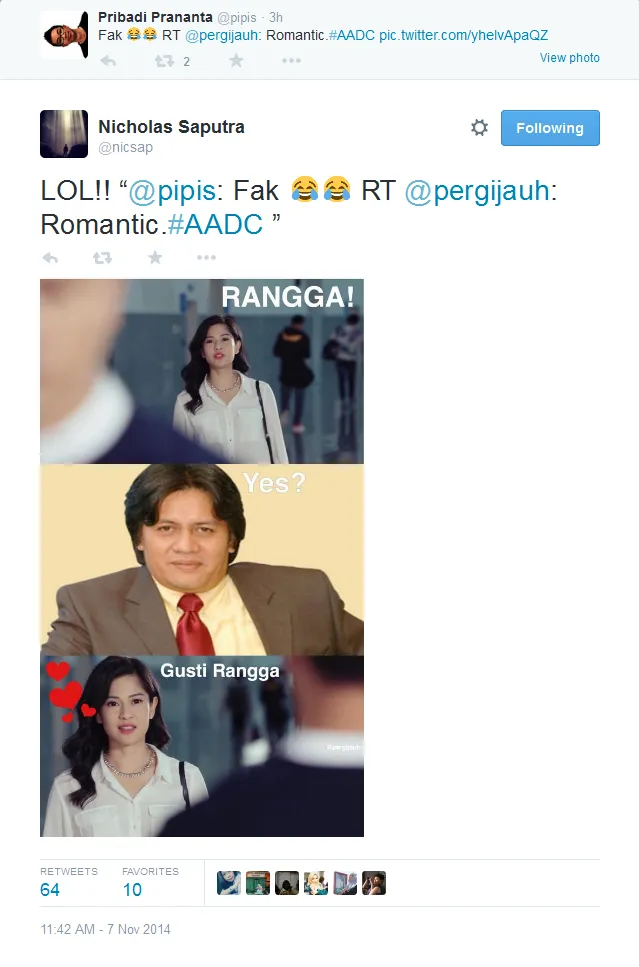 Nicholas malah tertawa lihat meme ini. @twitter.com/nicsap