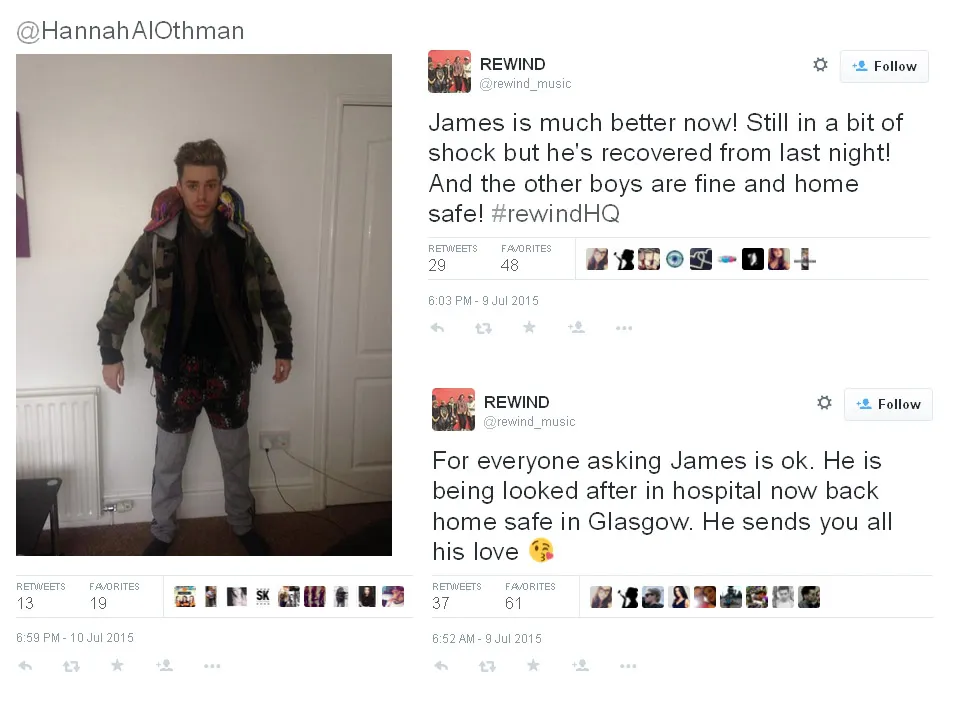 12 setel baju bikin James McElvar langsung tepar! ©Twitter.com/rewind_music