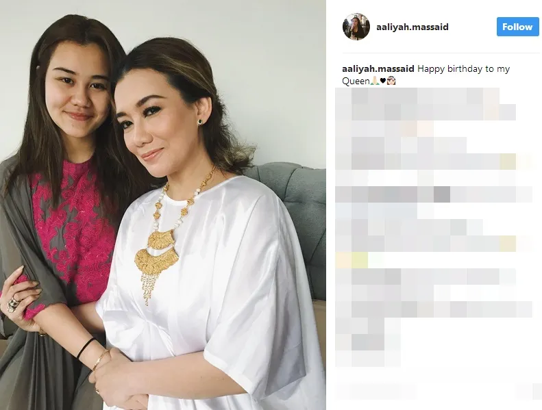 Aaliyah menyebut Reza sebagai ratunya ©instagram/aaliyahmassaid