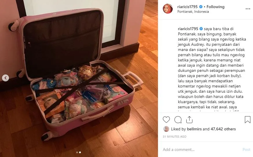 Credit: Instagram/riaricis1795