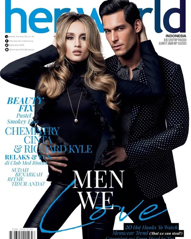 Tampil sebagai cover utama majalah fashion ternama Richard Kyle dan Cinta Laura dibilang cocok oleh netizen Š instagram.com/richo_kyle