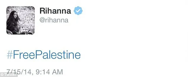 Tweet yang dihapus Rihanna @ dailymail.co.uk/twitter.com/rihanna