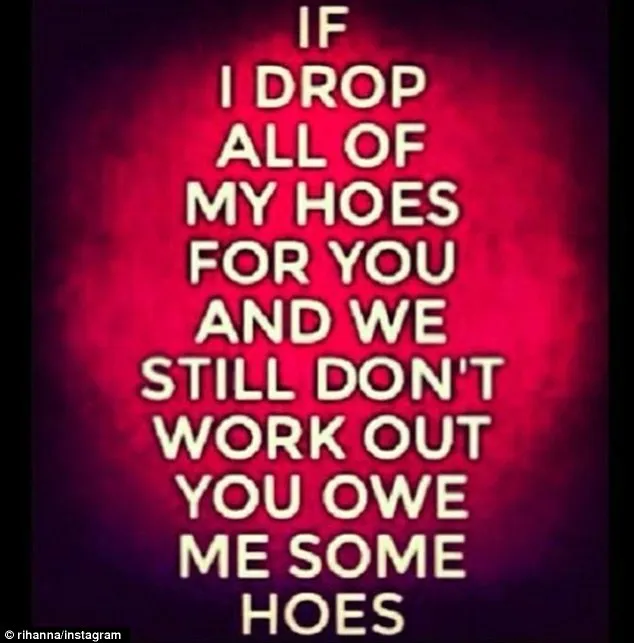 Kata-kata yang diunggah Rihanna @ dailymail.co.uk