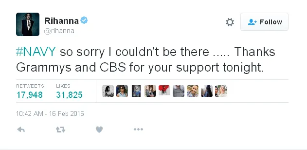 Rihanna minta maaf lewat Twitter © Twitter.com/rihanna