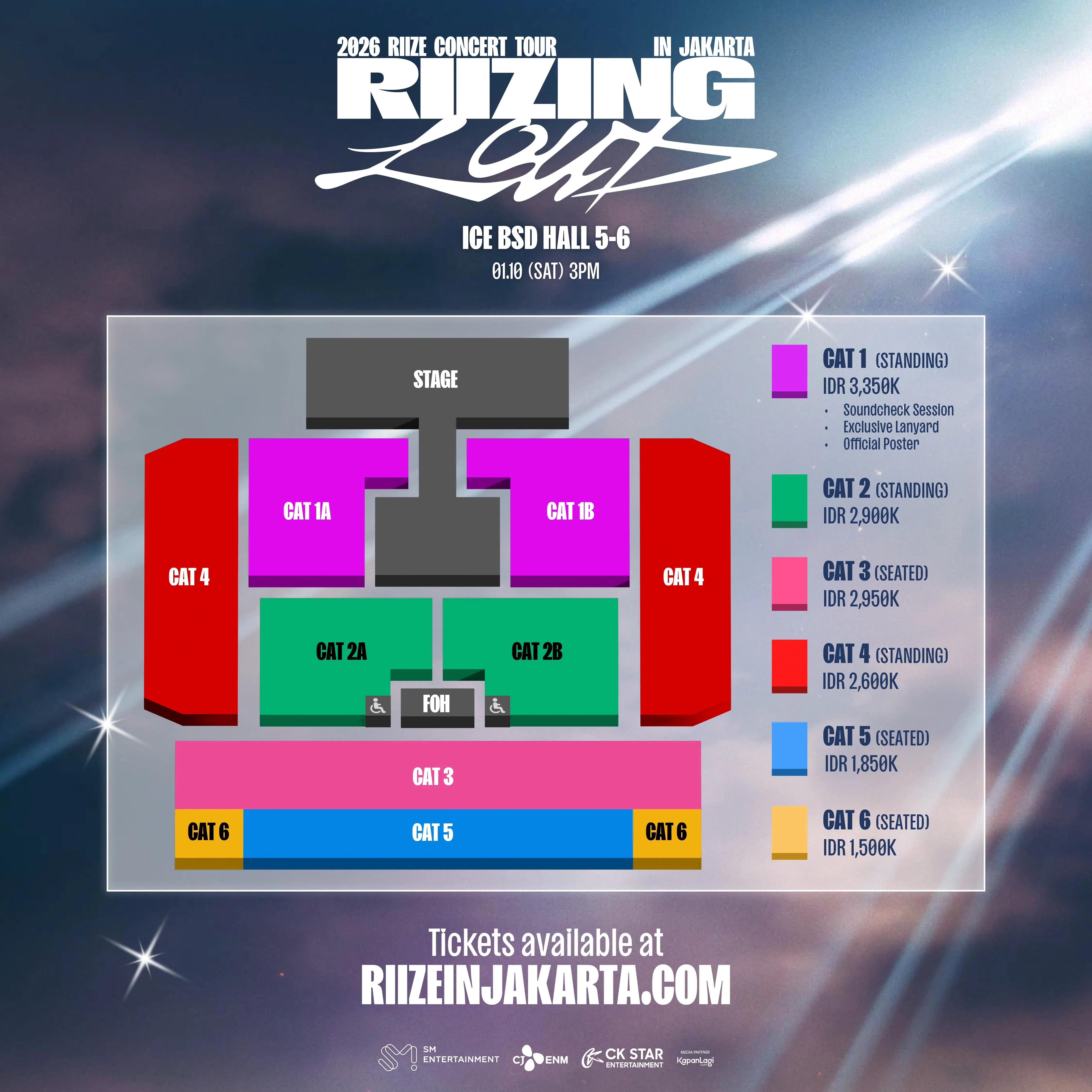 Harga tiket konser RIIZE di Jakarta / source: CK Star