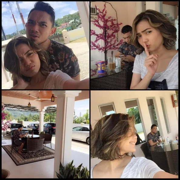 Selfie mesra ala Rina dan Fakhrul © instagram.com/rinanose16