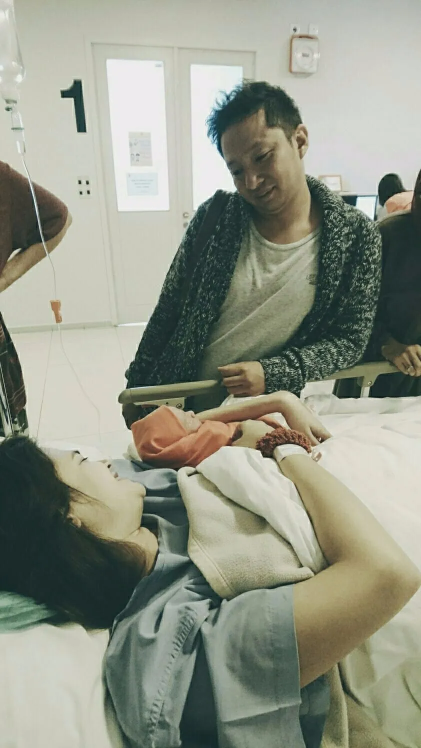 Ringgo Agus yang menemani istri melahirkan. ©Dokumen/Wisnu Manajemen Proaktiv 