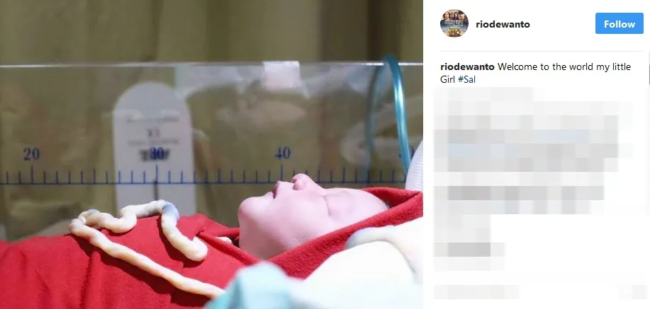 Baby Sal, anak Atiqah dan Rio Dewanto ©instagram/riodewanto