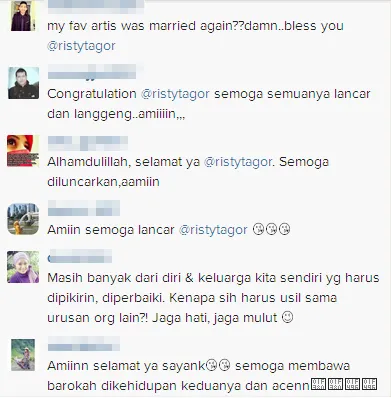Komentar netizen mengenai foto Risty / © Instagram