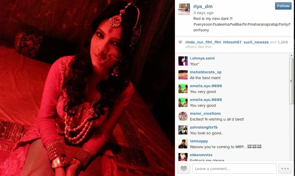 Begini penampilan Riya saat jadi Salima. @instagram Riya Deepsi