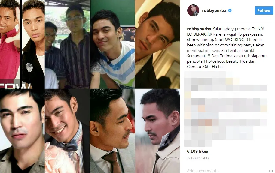 Wajah Robby Purba dulu beda banget ya? ©instagram/robbypurba