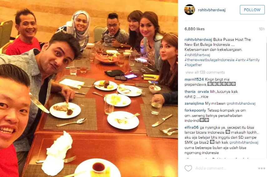 Rohit Bhardwaj semangat ikut bukber. @instagram/rohitvbhardwaj