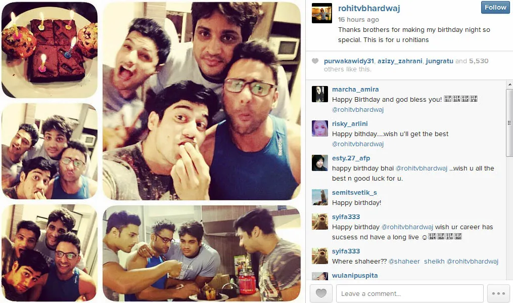 Rohit rayakan ultah bareng Vin Rana, Lavanya dan Saurav Gurjar. @instagram Rohit Bhardwaj