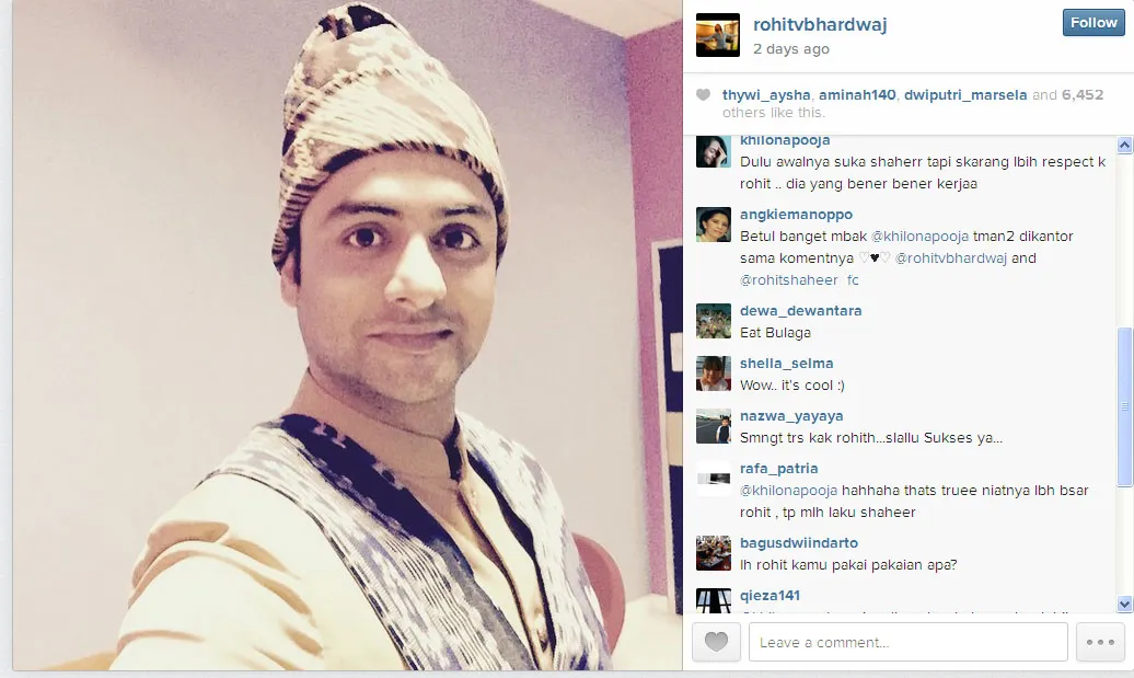 Fans Shaheer Sheikh perlahan kini beberapa mulai berpindah menyukai Rohit Bhardwaj @instagram.com/rohitvbhardwaj