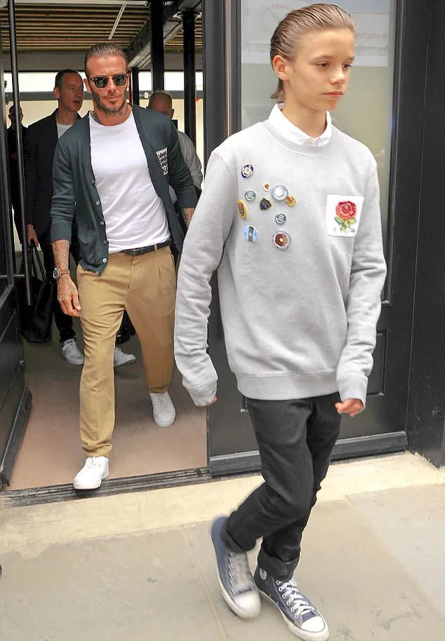 Gaya rambut Romeo sama dengan David © dailymail.co.uk