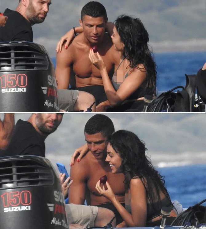Ronaldo dan Georgina semesra pengantin baru © Splashnews via dailymail.co.uk