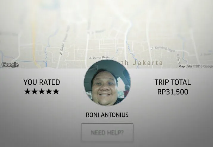 Rony Dozer Sebagai Driver Uber © Uber
