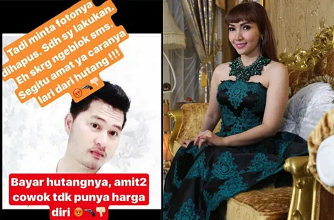 Roro Fitria sempat marah saat megih hutang ke seorang pria melalui Instagram story. © istimewa