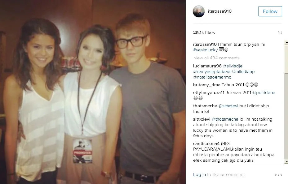 Rossa Berfoto Bareng Jelena © Instagram