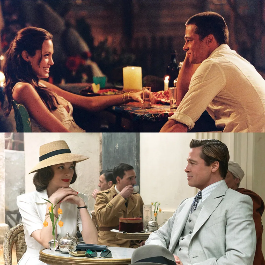 Atas: Brangelina di MR & MRS SMTH - Bawah: Marion Cotillard - Pitt di ALLIED/©Istimewa