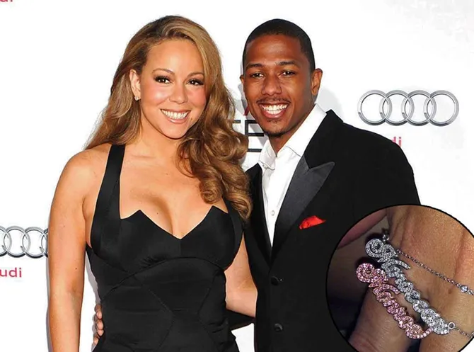 Kalung berlian dan pink saphire milik Mariah Carey. (credit: dailymail.com)